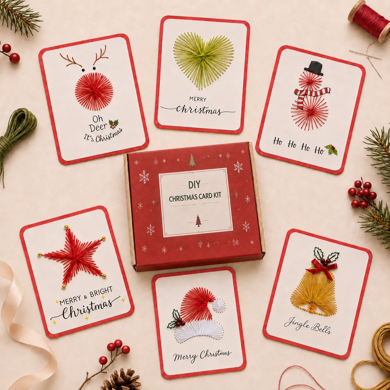 🎄Merry & Bright Christmas DIY Kit (6 pcs)