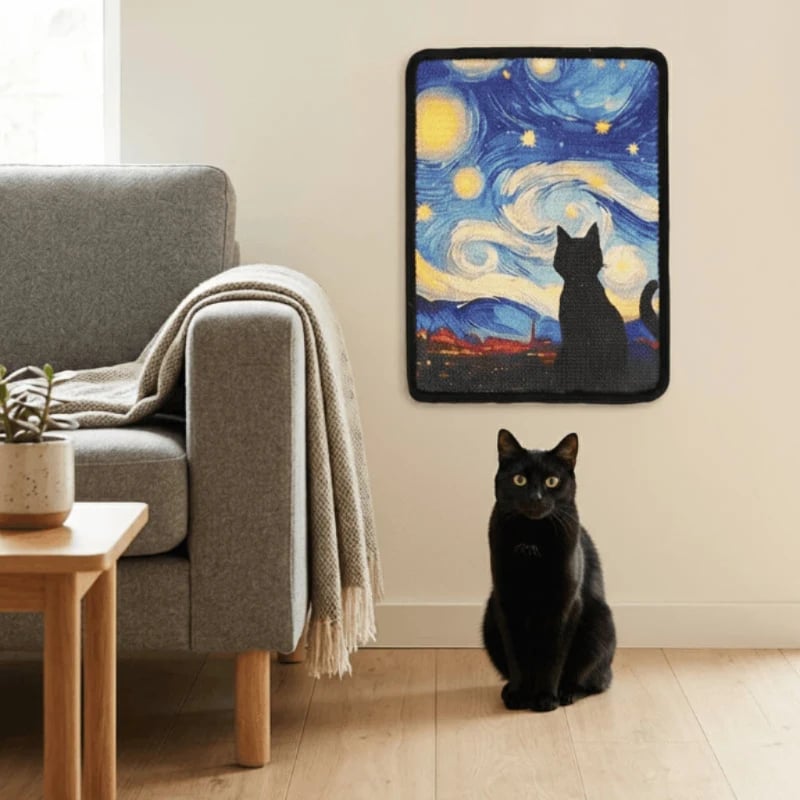 🐱 Decorative Wall Art Cat Scratcher – Stylish 2-in-1 Cat Scratch Board