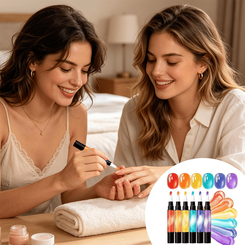 6PCS One-Step Gel Nail Art Pen Set