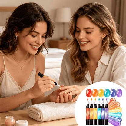 6PCS One-Step Gel Nail Art Pen Set
