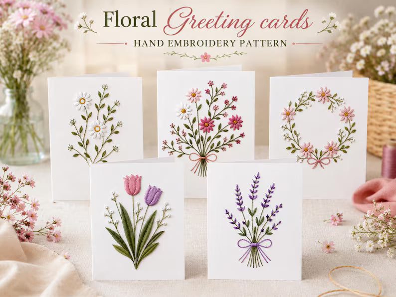 🌲 🪡 Christmas Hand Embroidery Card DIY Kit | Stitch Your Way Into the Christmas Spirit ✨ 🎁