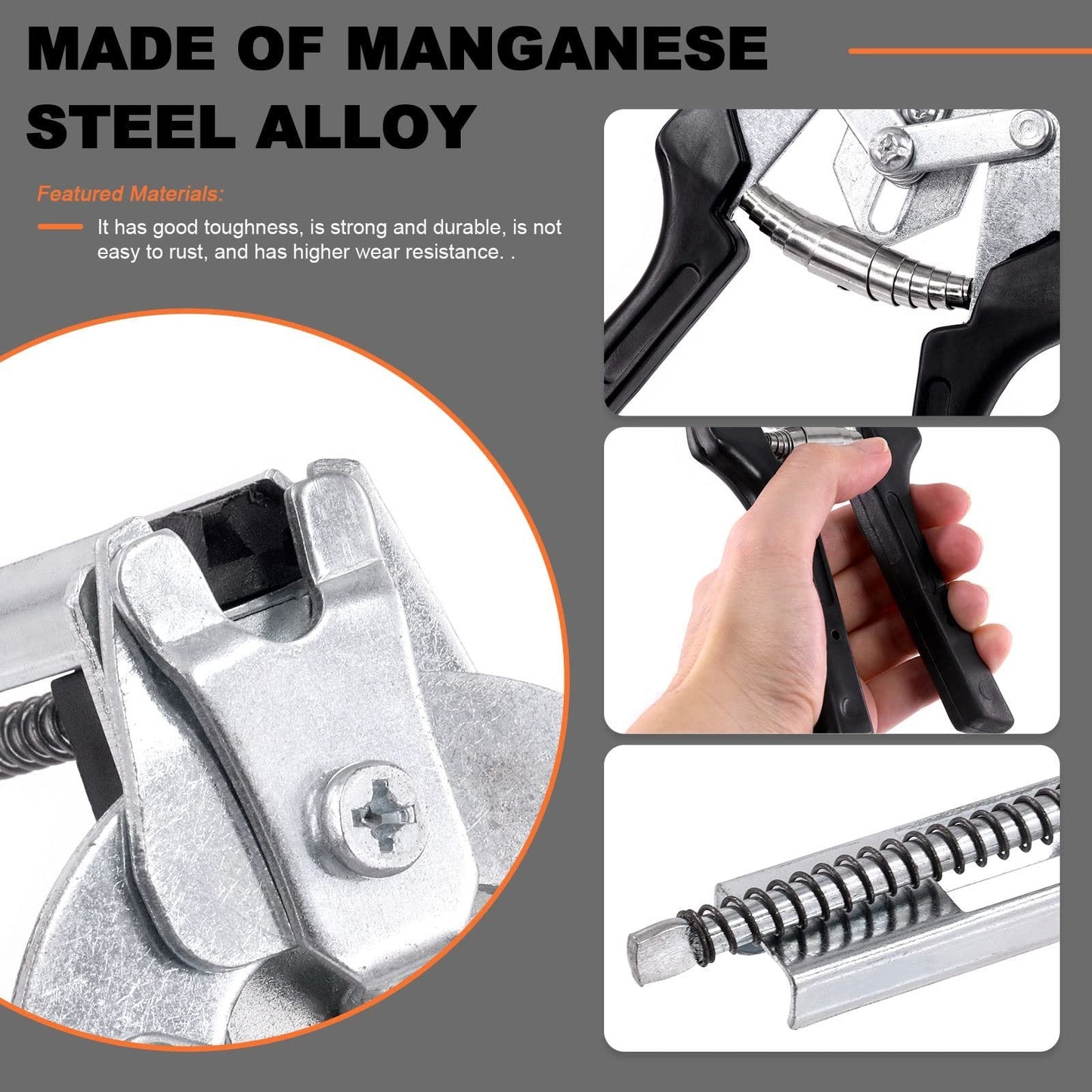 TYIIPRO™ M-Type Hog Ring Pliers Kit – Semi-Automatic Spring-Loaded Fence & Cage Repair Tool