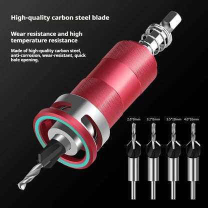 Tyiipro™ 5PCS Adjustable Countersink Drill Bit Set with Depth Stop