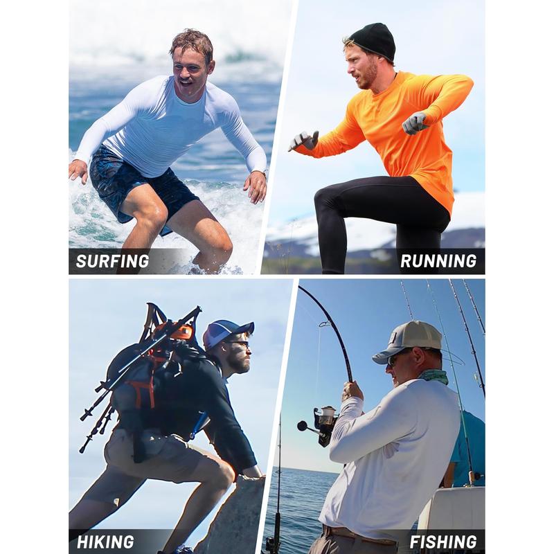 Men’s UPF 50+ Long Sleeve Performance Shirt – Quick Dry, Lightweight & Breathable