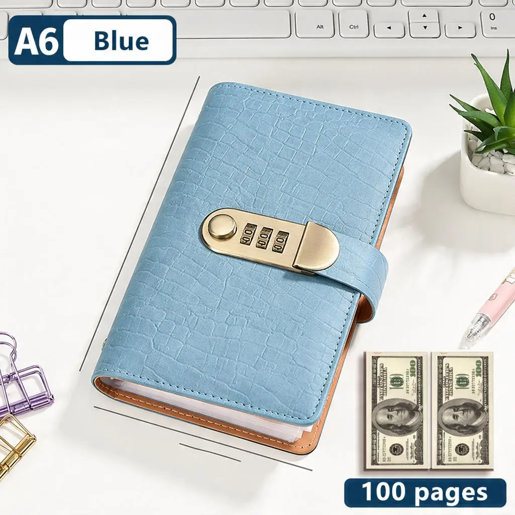 TYIIPRO™ Cash Savings Binder with Combination Lock – Large Capacity Money Organizer & Secure Cash Storage Book