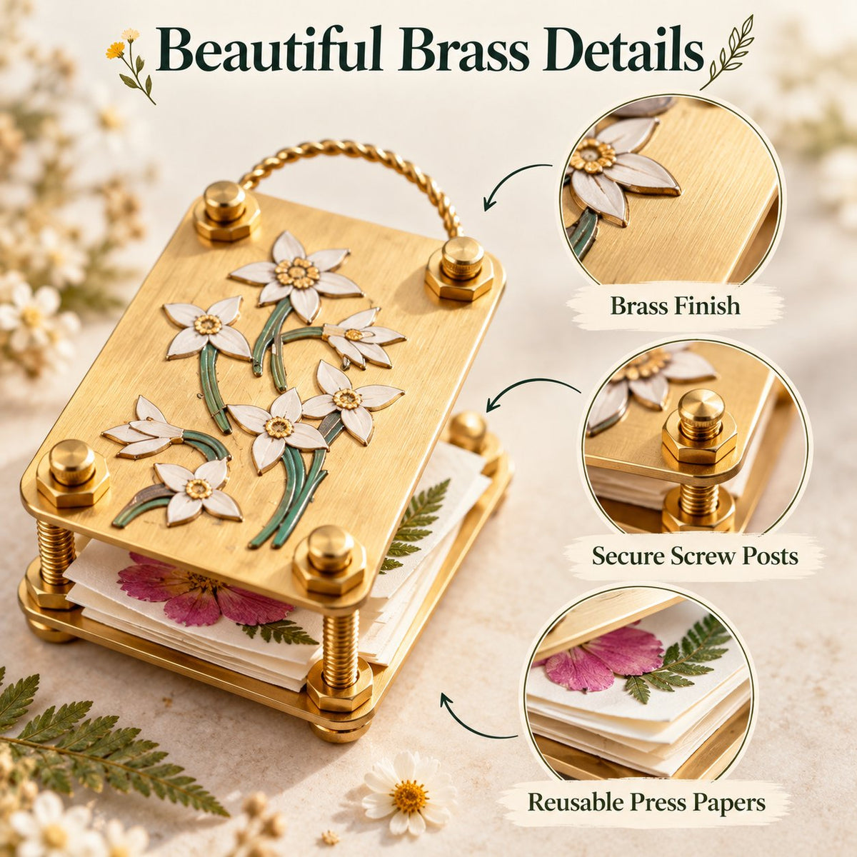 Mini Flower Press | Small Portable Pocket Press