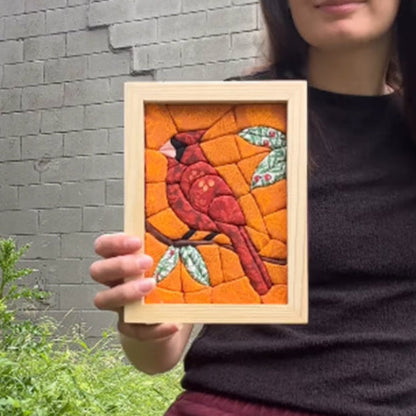 🧵 No-Sew Kinusaiga Fabric Art Kit – DIY Fabric Tucking Wall Art with Frame & Tools