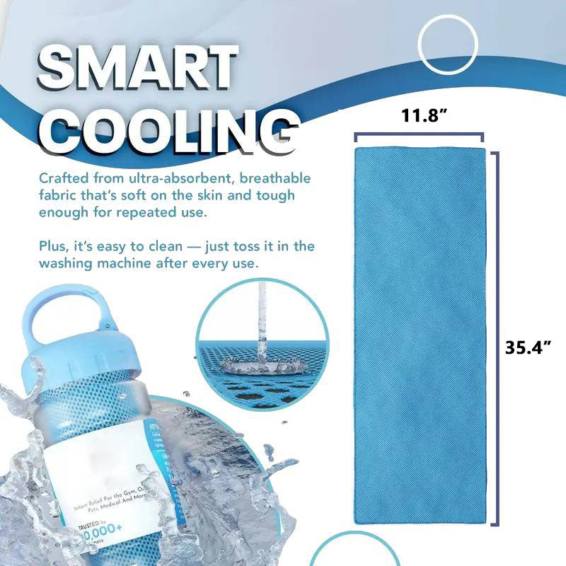 TYIIPRO™ Instant Cooling Towel – Quick Dry Sports Towel for Gym, Travel & Outdoor Activities