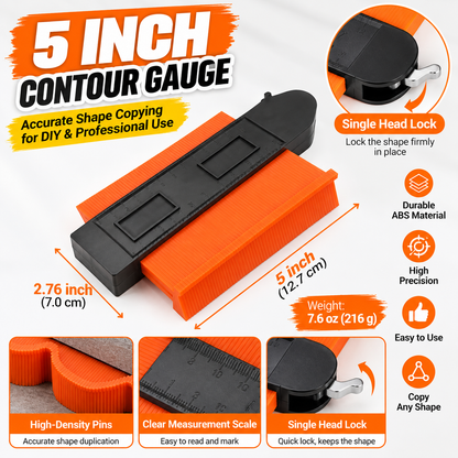 📐💪 Easy Shape Contour Gauge Duplicator – Perfect for DIY, Precise Tracing & Transfers 🔧