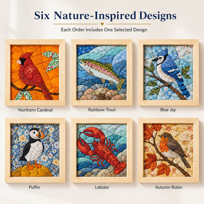 🧵 No-Sew Kinusaiga Fabric Art Kit – DIY Fabric Tucking Wall Art with Frame & Tools