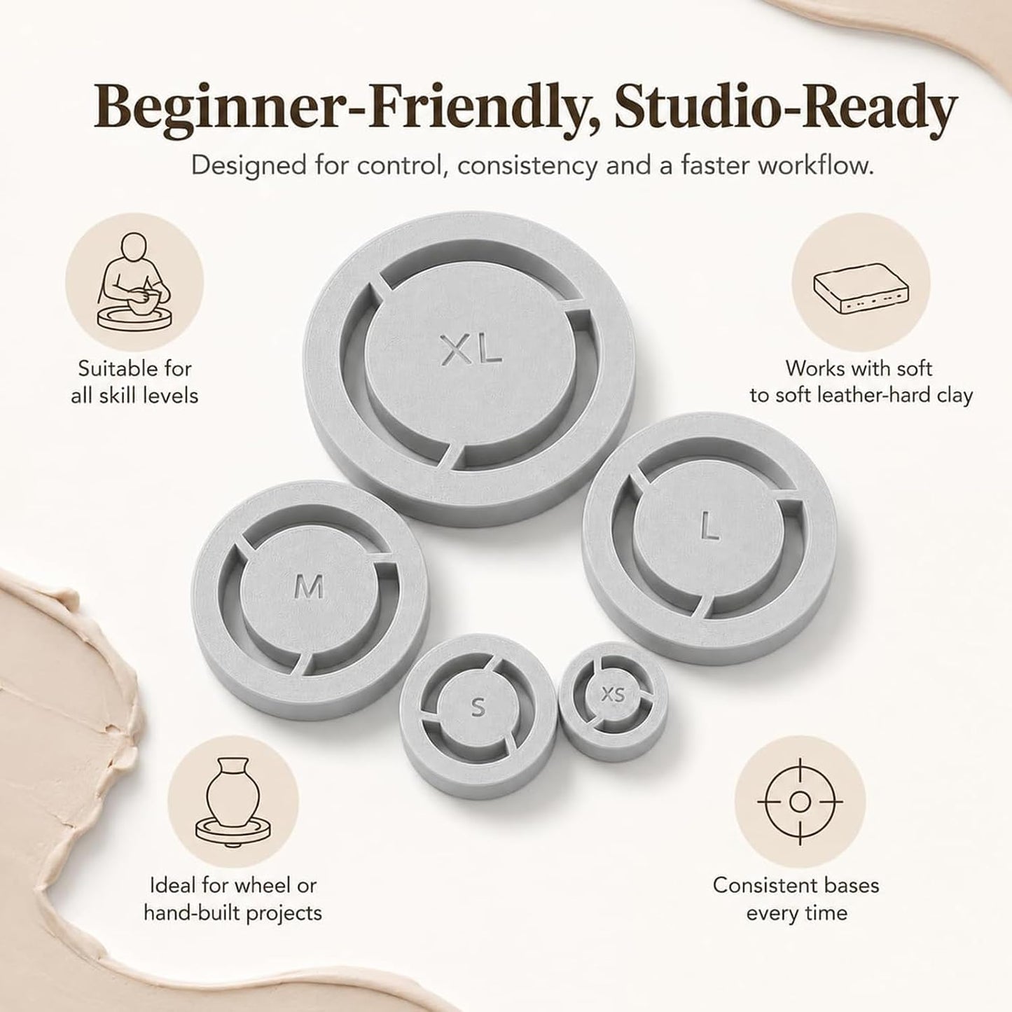 Pottery Foot Ring Tool Set
