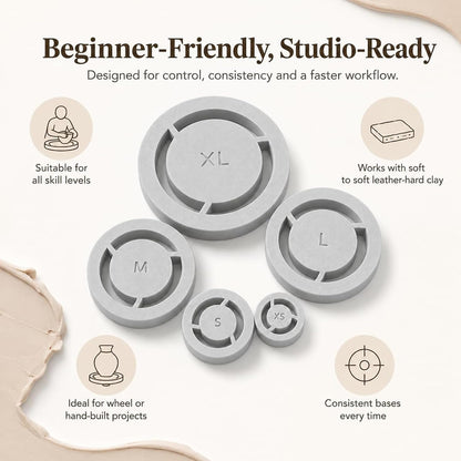Pottery Foot Ring Tool Set