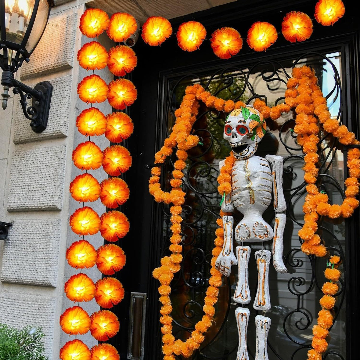 🎃🌼 Mexican Marigold Flower String Lights