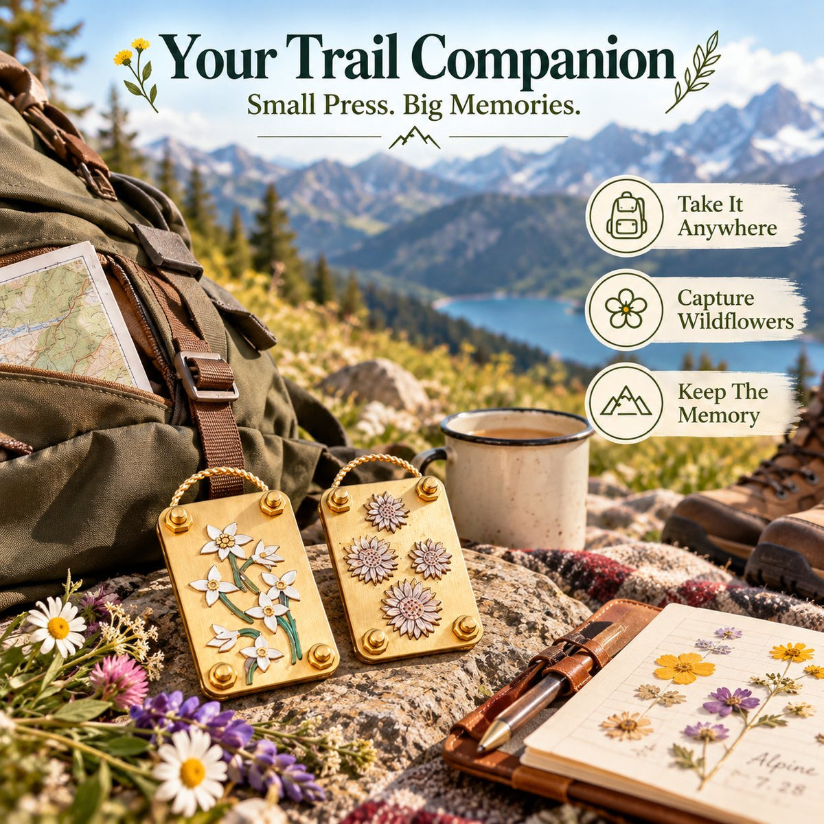 Mini Flower Press | Small Portable Pocket Press