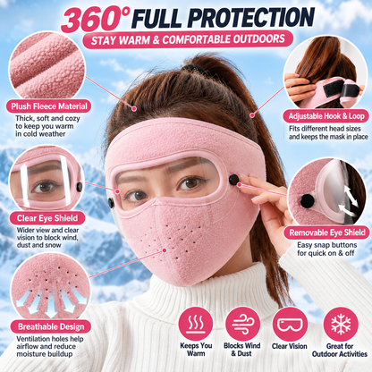 ❄️ Tyiipro™ Cozy Winter Face Cover with Detachable Eye Shield