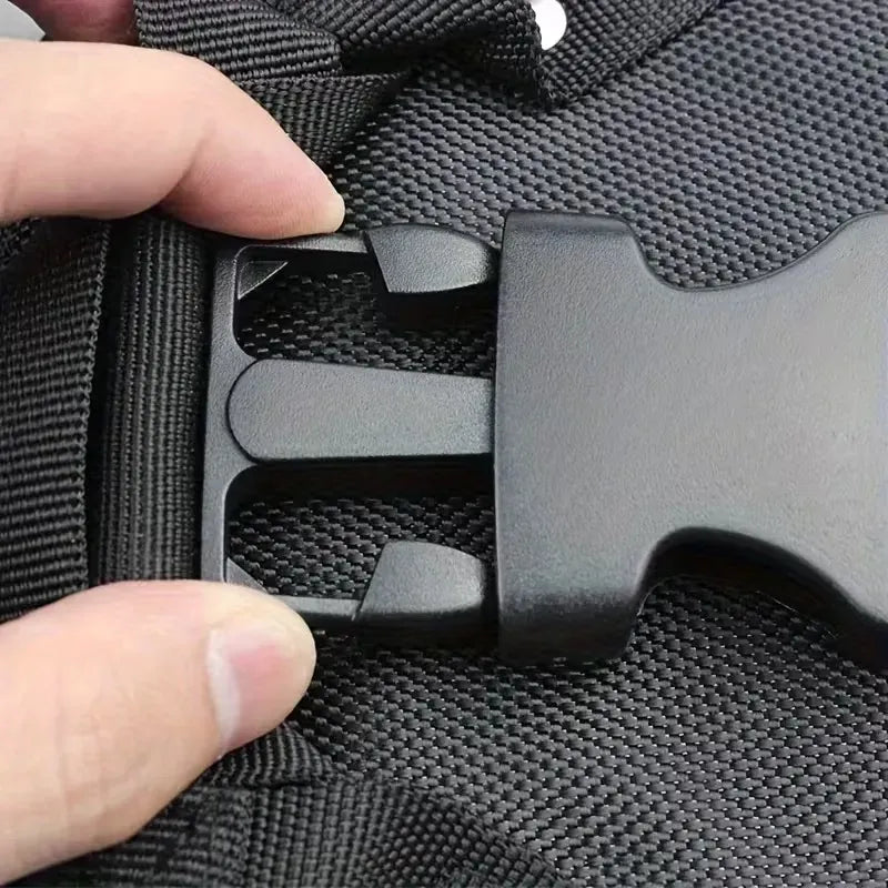 Adjustable Motorcycle Passenger Grab Handle Belt | Dual-Grip Waist Support