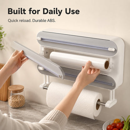 Magnetic Kitchen Roll & Wrap Dispenser for Kitchen Storage