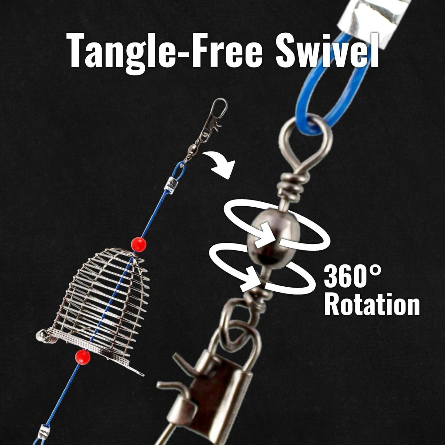 Tyiipro™ Stainless Steel Fishing Bait Cage Feeder – Durable Fish Attracting Rig Attachment