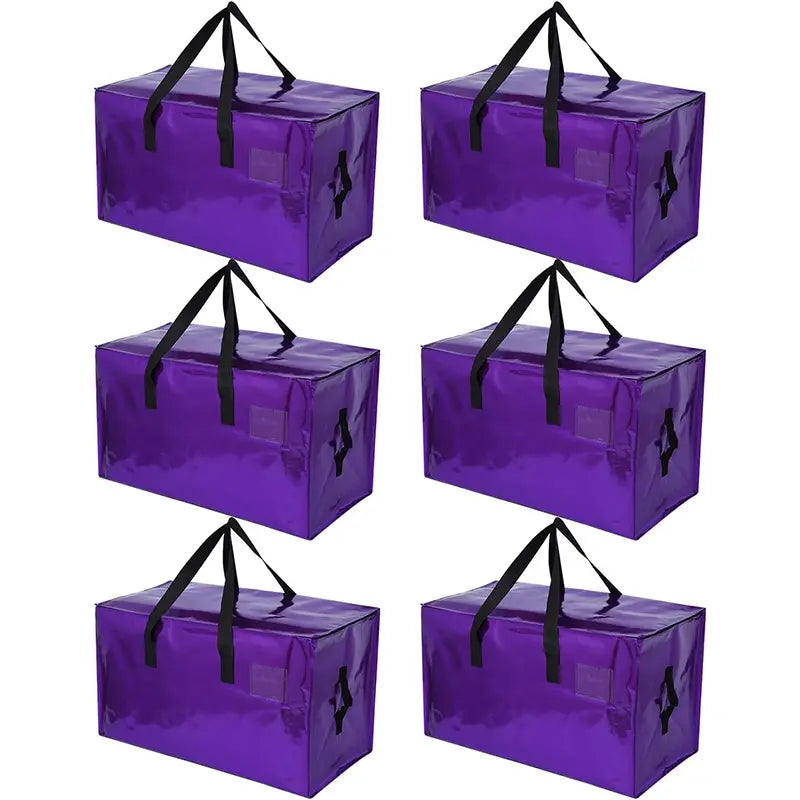 Extra Large Moving Storage Bags – 24 Gallon Capacity, Up to 110 Lbs, Heavy-Duty Zippered Bags with Handles