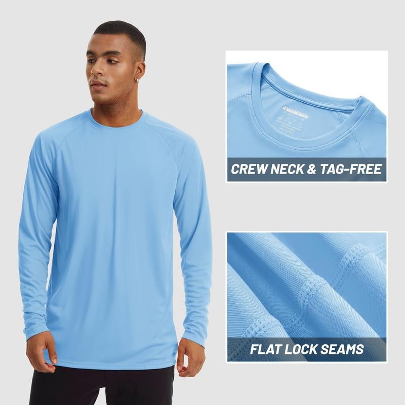 Men’s UPF 50+ Long Sleeve Performance Shirt – Quick Dry, Lightweight & Breathable