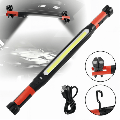Tyiipro™ Rechargeable Magnetic LED Work Light with Built-in Battery - IP55 Waterproof & Shockproof, Clamp & Magnet Base