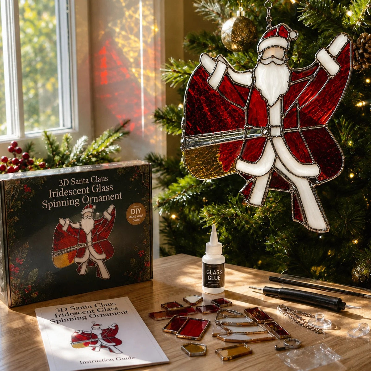 🎄Beginner-Friendly 3D Christmas Iridescent Suncatcher DIY Kit