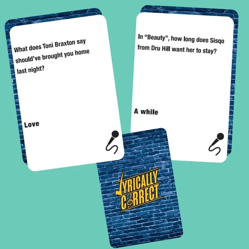 🎤Lyrically Correct: ’90s R&B Expansion Pack – 80 Cards of Old-School Hits & Ultimate Music Trivia