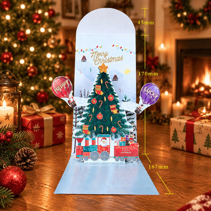 2-Pack 3D Christmas Money Cards – Handmade Pop-Up Holiday Cards with Cash Pocket & Message Space