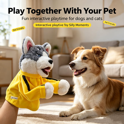 Hand Puppets - Boxing Puppets, Kung Fu Animal Toys Husky Gloves, Birthday Party Pet Toys, Funny Gifts for Small Dogs and Cats to Play with