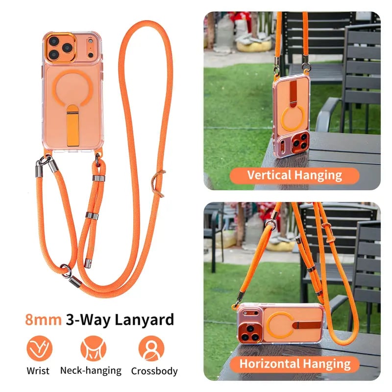 Tyiipro™ MagSafe Phone Case with Detachable Crossbody Neck Lanyard Strap