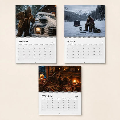 🦶 Bigfoot's 2027 Calendar - Funny Sasquatch Wall Calendar