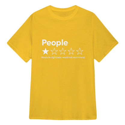 TYIIPRO™ People ★☆☆☆☆ Funny Graphic T-Shirt | Premium 200G Heavyweight Cotton Unisex Tee