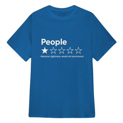 TYIIPRO™ People ★☆☆☆☆ Funny Graphic T-Shirt | Premium 200G Heavyweight Cotton Unisex Tee