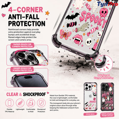 🎃TYIIPRO™ Halloween Candy Ghost Phone Case – Cute Pumpkin & Ghost Design, Shockproof Magnetic Case