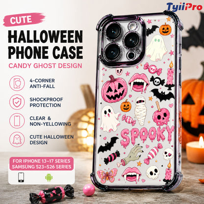 🎃TYIIPRO™ Halloween Candy Ghost Phone Case – Cute Pumpkin & Ghost Design, Shockproof Magnetic Case