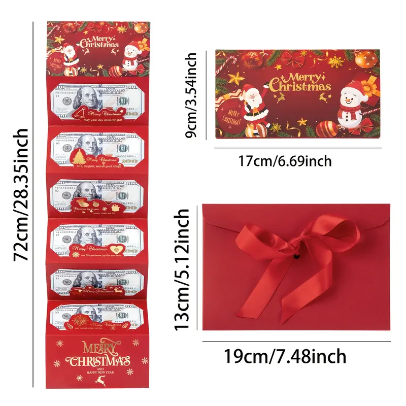 🎄 Fold-Out Christmas Money Gift Card