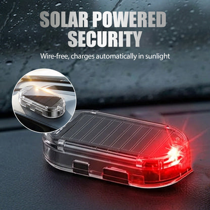 Solar Car Anti-Theft Light – solar + USB charged, auto-flashes at night. Realistic LED mimics active alarm – deters thieves without wiring. Heat-resistant, stick & go! 🛡️💡