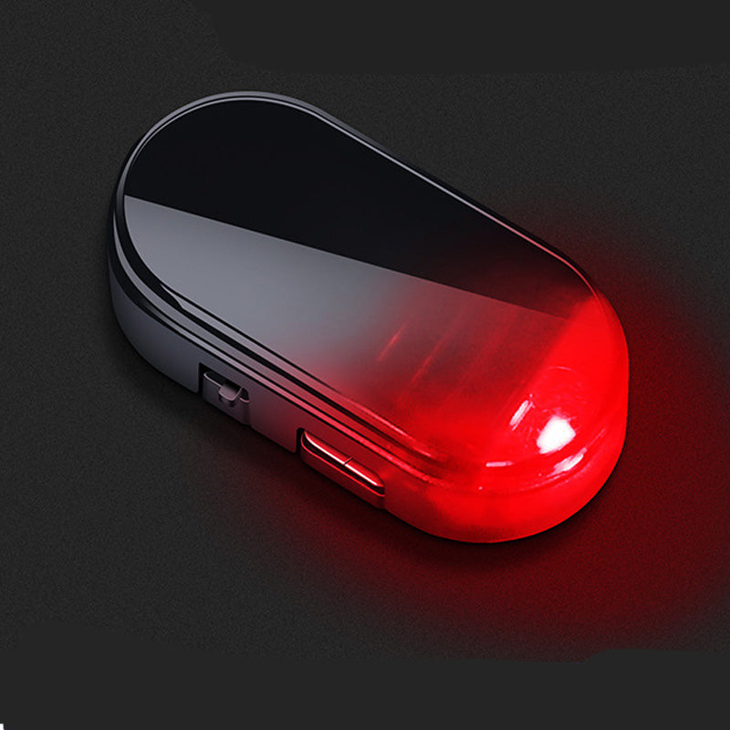 Solar Car Anti-Theft Light – solar + USB charged, auto-flashes at night. Realistic LED mimics active alarm – deters thieves without wiring. Heat-resistant, stick & go! 🛡️💡