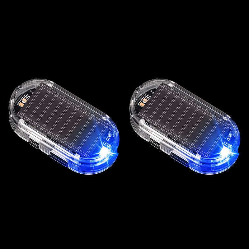 Solar Car Anti-Theft Light – solar + USB charged, auto-flashes at night. Realistic LED mimics active alarm – deters thieves without wiring. Heat-resistant, stick & go! 🛡️💡