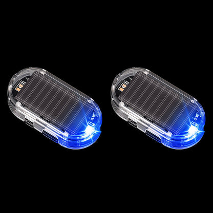 Solar Car Anti-Theft Light – solar + USB charged, auto-flashes at night. Realistic LED mimics active alarm – deters thieves without wiring. Heat-resistant, stick & go! 🛡️💡
