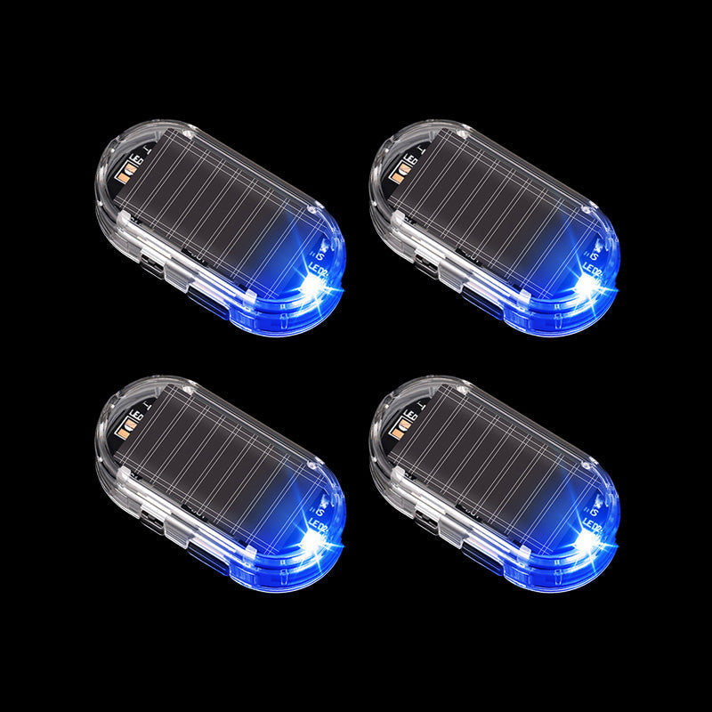 Solar Car Anti-Theft Light – solar + USB charged, auto-flashes at night. Realistic LED mimics active alarm – deters thieves without wiring. Heat-resistant, stick & go! 🛡️💡