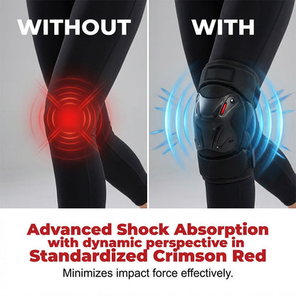 🏍️ Motorcycle Protective Gear Set – Hard Shell Knee & Elbow Guards with Adjustable Fit