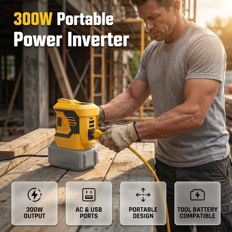 🏕️ OUTDOOR POWER DEAL⚡TYIIPRO™ Portable Battery Power Inverter – AC Outlet, USB & LED Light Power Adapter
