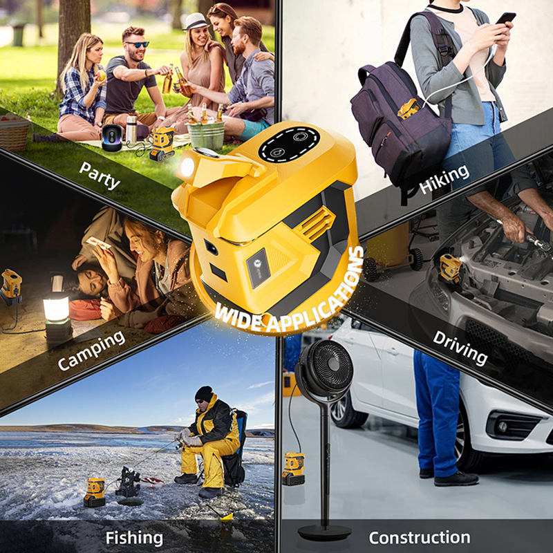 🏕️ OUTDOOR POWER DEAL⚡TYIIPRO™ Portable Battery Power Inverter – AC Outlet, USB & LED Light Power Adapter