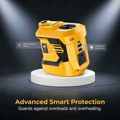 🏕️ OUTDOOR POWER DEAL⚡TYIIPRO™ Portable Battery Power Inverter – AC Outlet, USB & LED Light Power Adapter