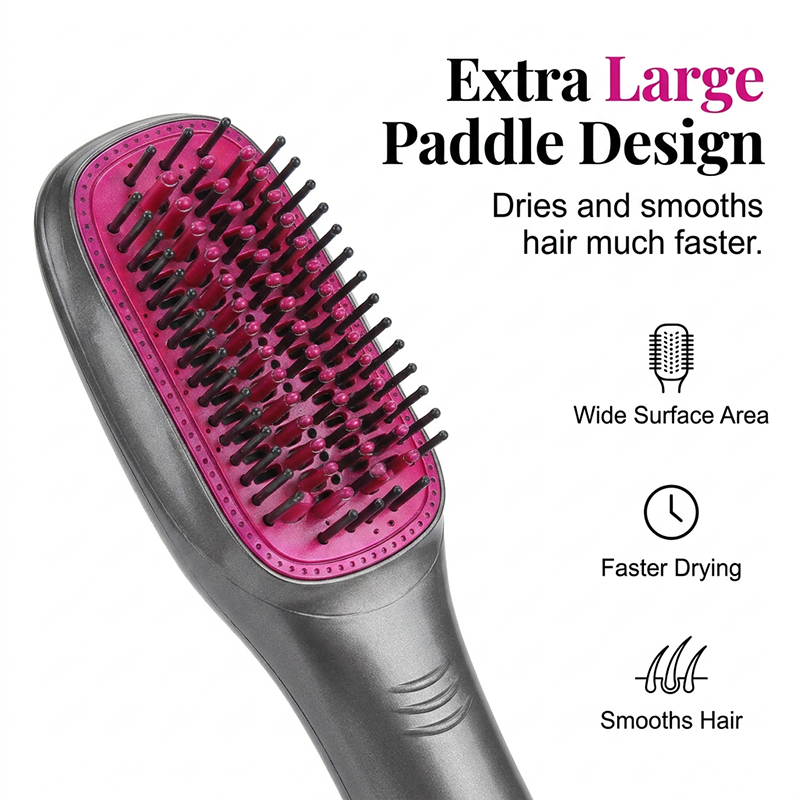Professional 3-in-1 Hot Air Brush – Dry, Detangle & Volumize in One Step ✨