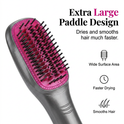Professional 3-in-1 Hot Air Brush – Dry, Detangle & Volumize in One Step ✨