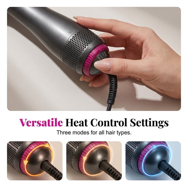 Professional 3-in-1 Hot Air Brush – Dry, Detangle & Volumize in One Step ✨