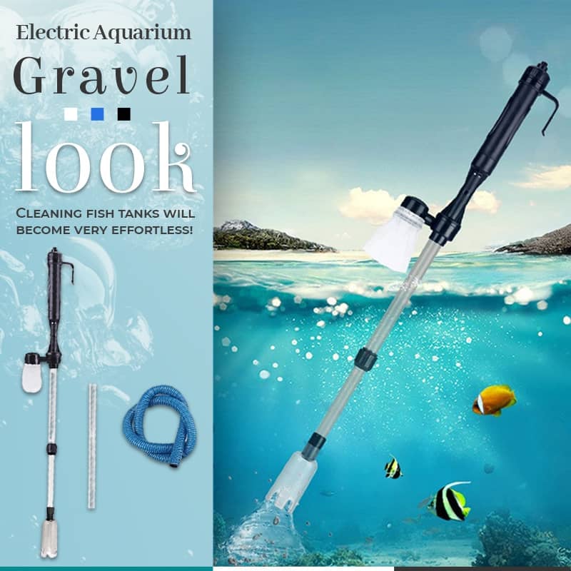 Electric Aquarium Gravel Cleaner – 4-in-1 Battery-Powered Gravel Vacuum