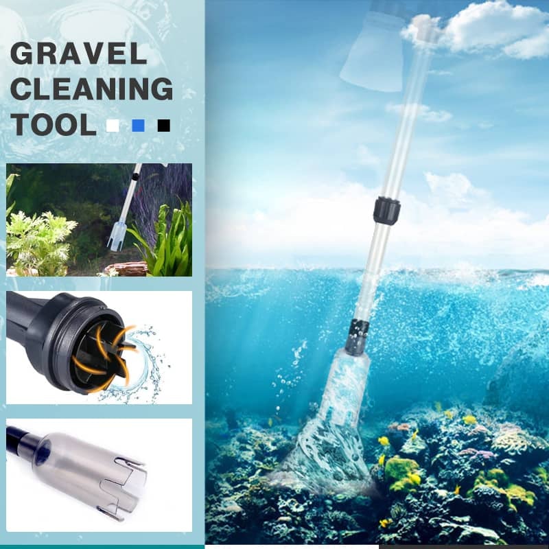 Electric Aquarium Gravel Cleaner – 4-in-1 Battery-Powered Gravel Vacuum